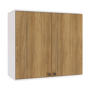 Alacena Aérea 80cm MDF 2 Puertas Kappesberg Blanco/Marrón