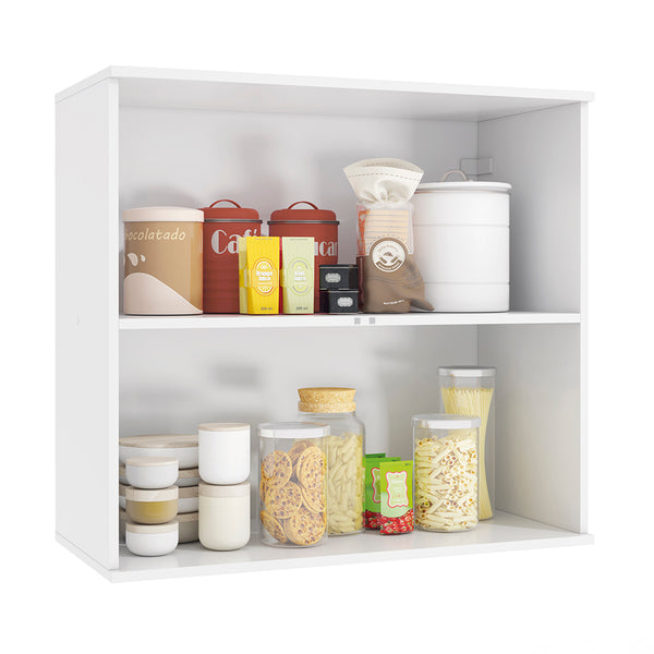 Alacena Aérea 80cm MDF 2 Puertas Kappesberg Blanco/Marrón