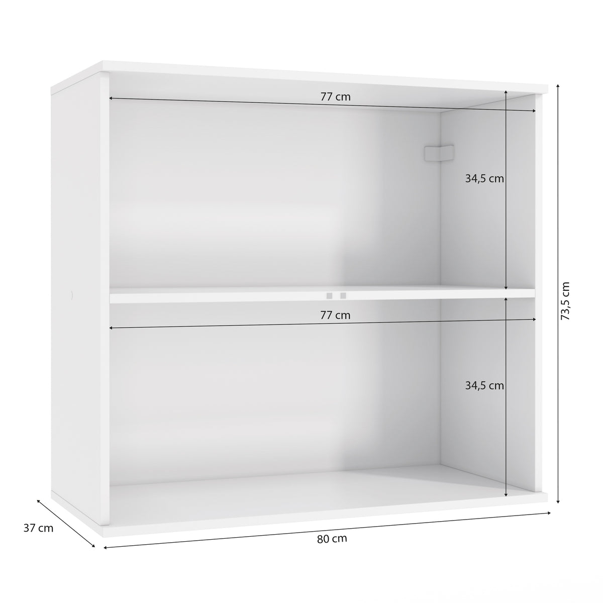 Alacena Aérea 80cm MDF 2 Puertas Kappesberg Blanco/Marrón