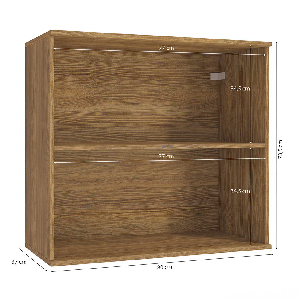 Alacena Aérea 80cm MDF 2 Puertas Kappesberg Marrón