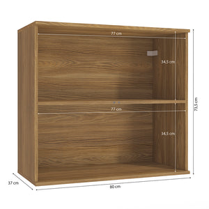 Alacena Aérea 80cm MDF 2 Puertas Kappesberg Marrón