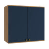Alacena Aérea 80cm MDF 2 Puertas Kappesberg Marrón/Azul