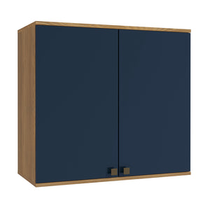 Alacena Aérea 80cm MDF 2 Puertas Kappesberg Marrón/Azul
