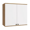 Alacena Aérea 80cm MDF 2 Puertas Kappesberg Marrón/Blanco