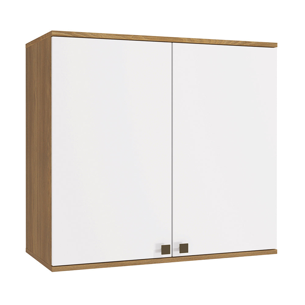 Alacena Aérea 80cm MDF 2 Puertas Kappesberg Marrón/Blanco