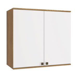 Alacena Aérea 80cm MDF 2 Puertas Kappesberg Marrón/Blanco
