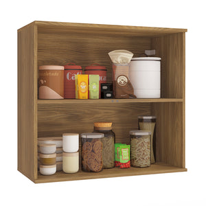 Alacena Aérea 80cm MDF 2 Puertas Kappesberg Marrón/Blanco