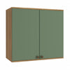 Alacena Aérea 80cm MDF 2 Puertas Kappesberg Marrón/Verde