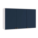 Alacena Aérea 120cm MDF 3 Puertas Kappesberg Blanco/Azul