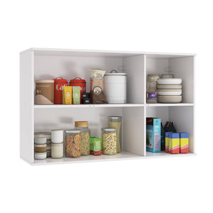 Alacena Aérea 120cm MDF 3 Puertas Kappesberg Blanco/Azul