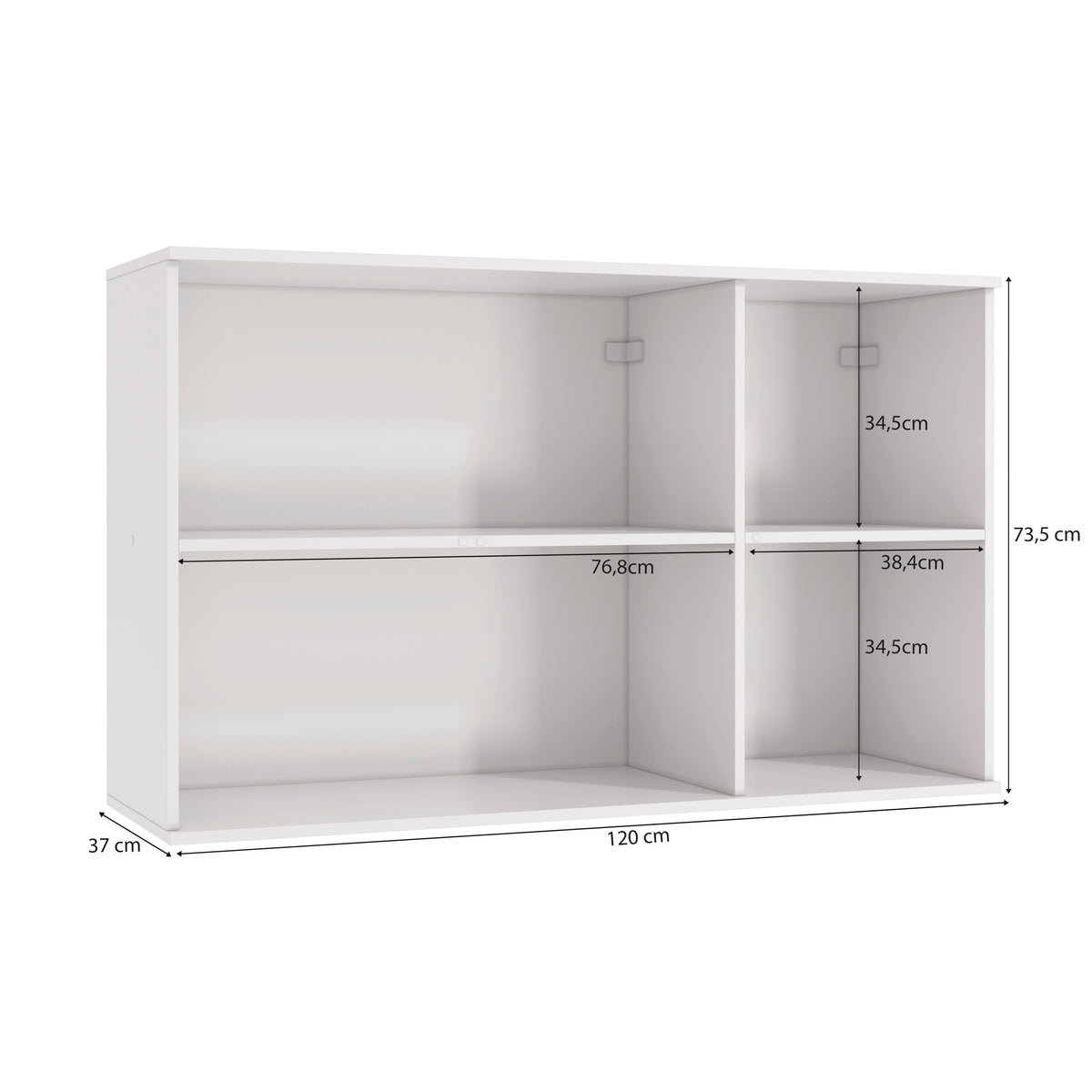 Alacena Aérea 120cm MDF 3 Puertas Kappesberg Blanco/Azul