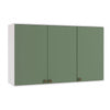 Alacena Aérea 120cm MDF 3 Puertas Kappesberg Blanco/Verde