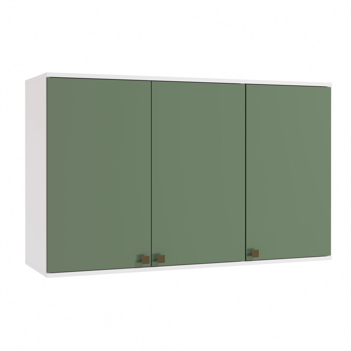 Alacena Aérea 120cm MDF 3 Puertas Kappesberg Blanco/Verde