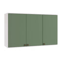 Alacena Aérea 120cm MDF 3 Puertas Kappesberg Blanco/Verde