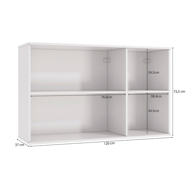 Alacena Aérea 120cm MDF 3 Puertas Kappesberg Blanco/Verde