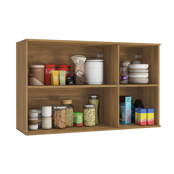 Alacena Aérea 120cm MDF 3 Puertas Kappesberg Marrón/Azul