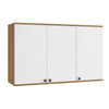 Alacena Aérea 120cm MDF 3 Puertas Kappesberg Marrón/Blanco