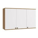 Alacena Aérea 120cm MDF 3 Puertas Kappesberg Marrón/Blanco