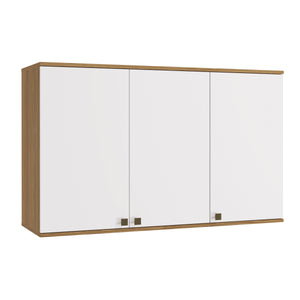 Alacena Aérea 120cm MDF 3 Puertas Kappesberg Marrón/Blanco