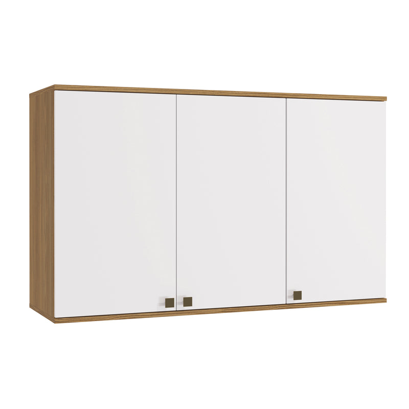 Alacena Aérea 120cm MDF 3 Puertas Kappesberg Marrón/Blanco