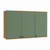 Alacena Aérea 120cm MDF 3 Puertas Kappesberg Marrón/Verde