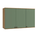 Alacena Aérea 120cm MDF 3 Puertas Kappesberg Marrón/Verde