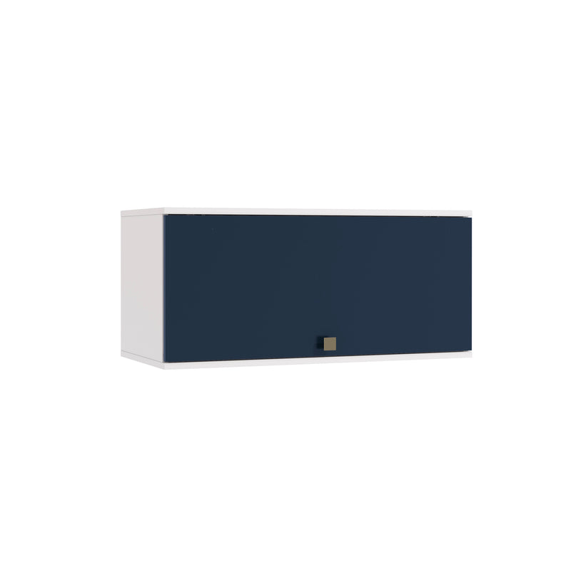 Alacena Aérea 80cm MDF Basculante Kappesberg Blanco/Azul