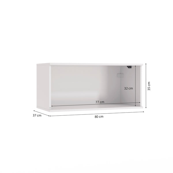 Alacena Aérea 80cm MDF Basculante Kappesberg Blanco/Marrón