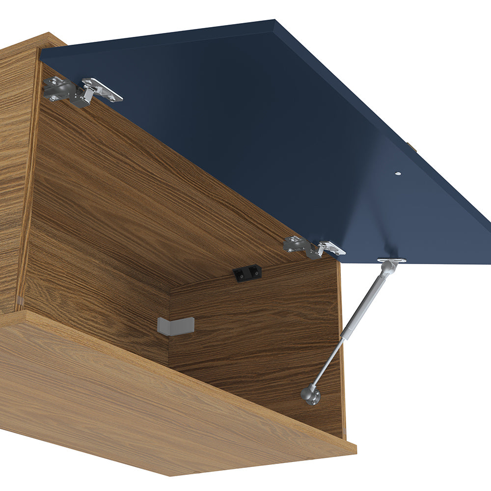 Alacena Aérea 80cm MDF Basculante Kappesberg Marrón/Azul