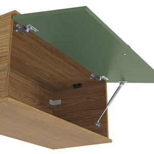 Alacena Aérea 80cm MDF Basculante Kappesberg Marrón/Verde