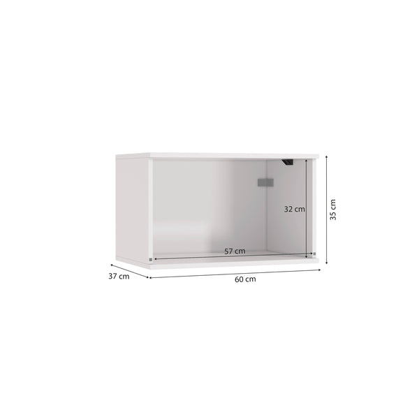 Alacena Aérea 60cm MDF Basculante Kappesberg Blanco/Azul