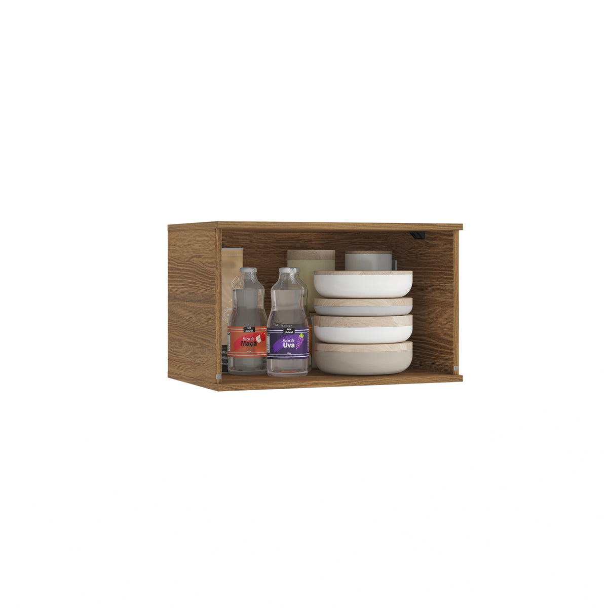 Alacena Aérea 60cm MDF Basculante Kappesberg Marrón/Blanco