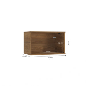 Alacena Aérea 60cm MDF Basculante Kappesberg Marrón/Blanco