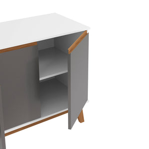 Aparador Bufetero Blanco/Gris 4 Puertas 156 cm Kappesberg