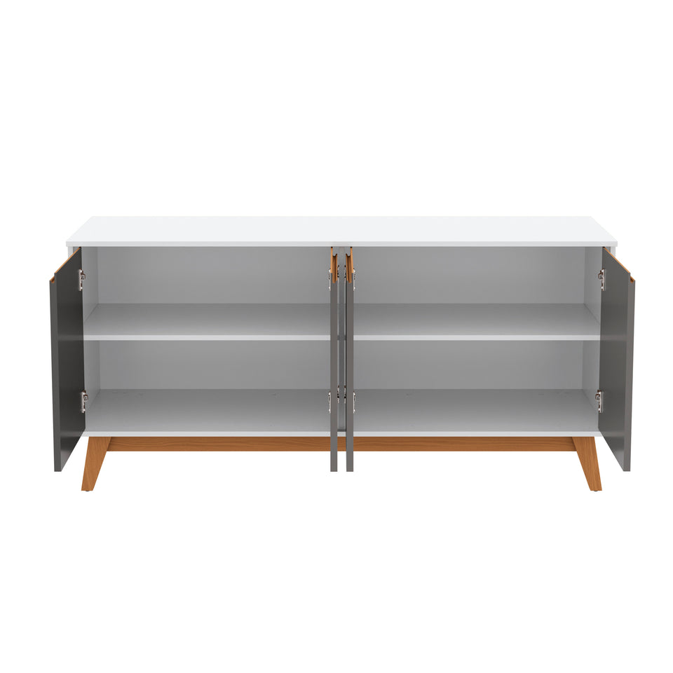 Bufetero Kappesberg Blanco/Gris 156 cm con 4 Puertas