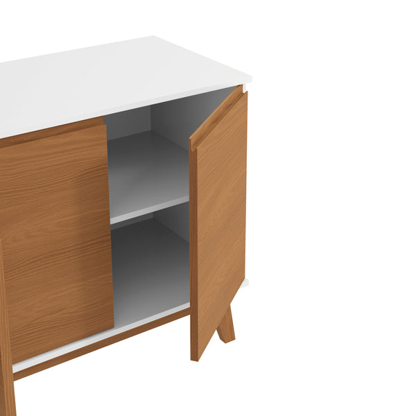 Aparador Bufetero Kappesberg 156cm 4 Puertas Blanco/Canela