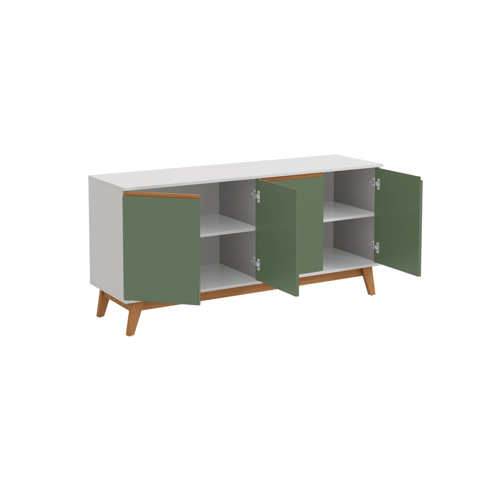 Bufetero Kappesberg Blanco/Verde 156 cm con 4 Puertas