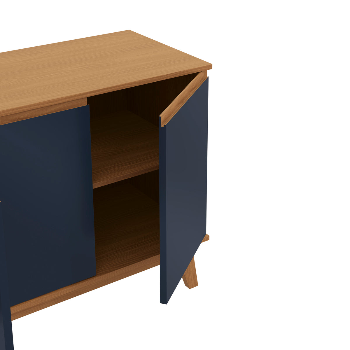 Aparador Bufetero Kappesberg 156cm 4 Puertas Canela/Azul