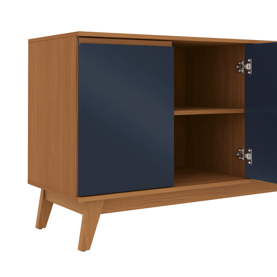 Aparador Bufetero Kappesberg 156cm 4 Puertas Canela/Azul