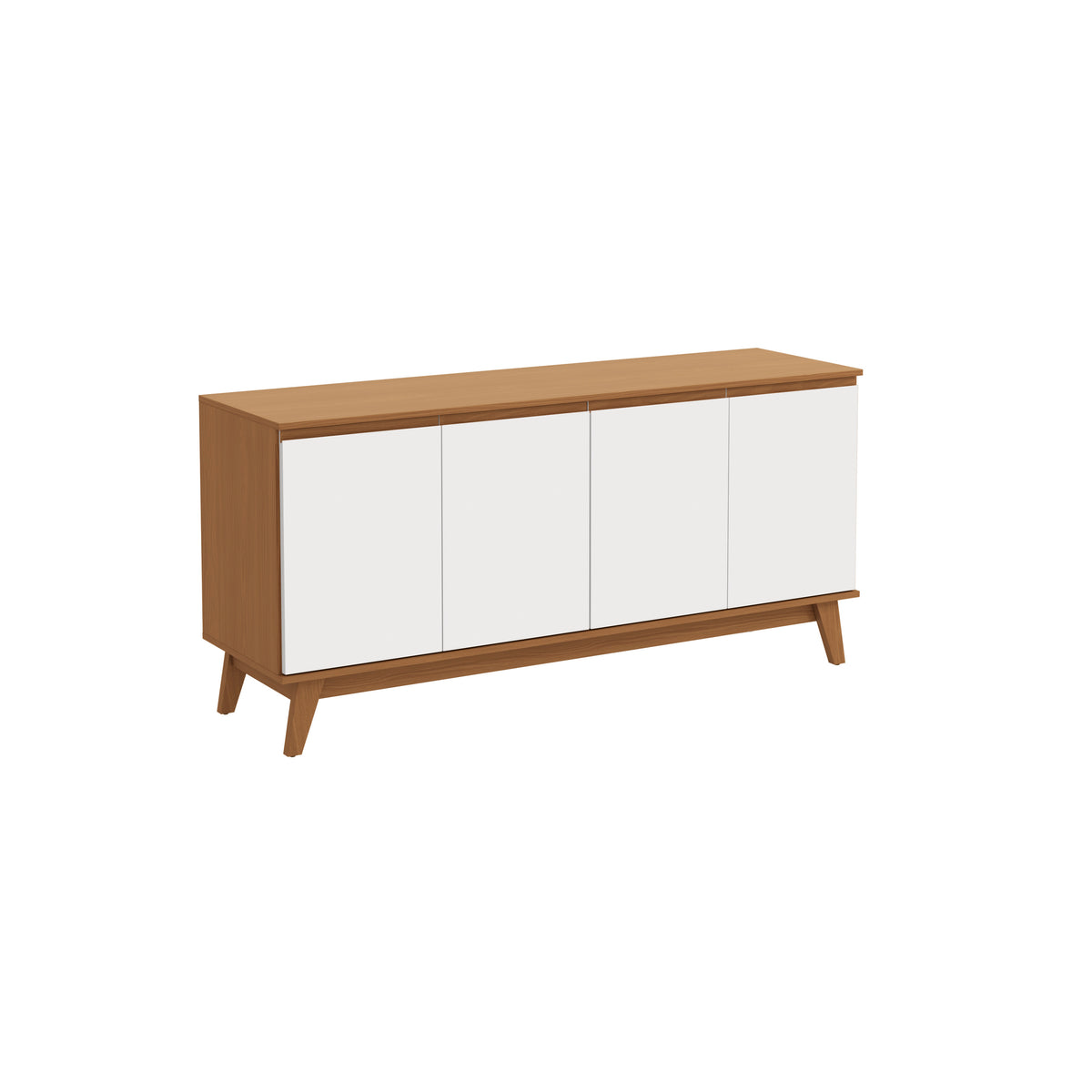 Aparador Bufetero Kappesberg 156cm 4 Puertas Canela/Blanco