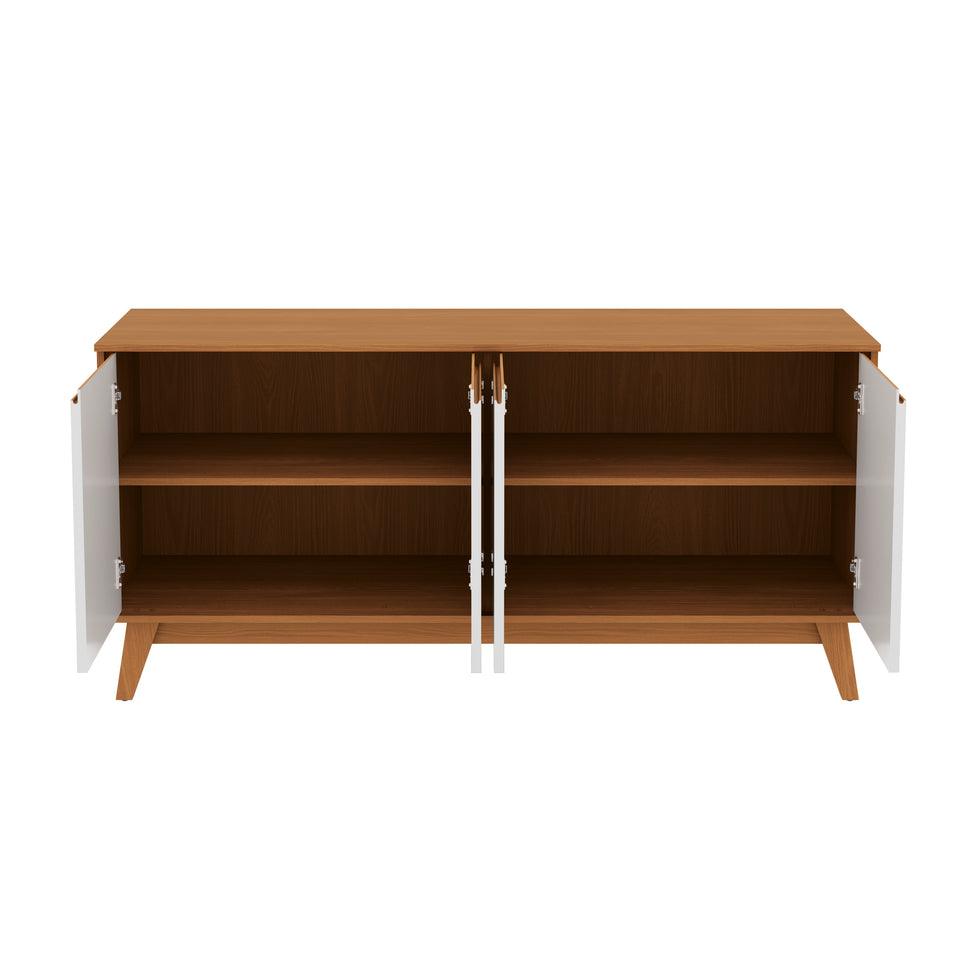 Bufetero Kappesberg Canela/Blanco 156 cm con 4 Puertas