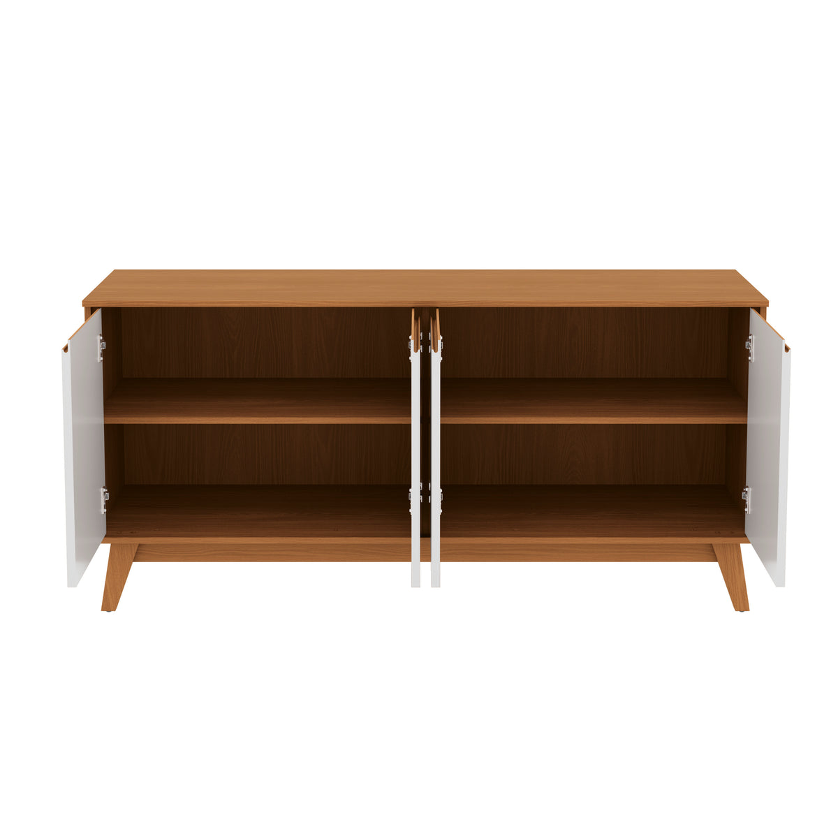 Aparador Bufetero Kappesberg 156cm 4 Puertas Canela/Blanco