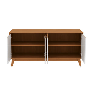 Aparador Bufetero Kappesberg 156cm 4 Puertas Canela/Blanco