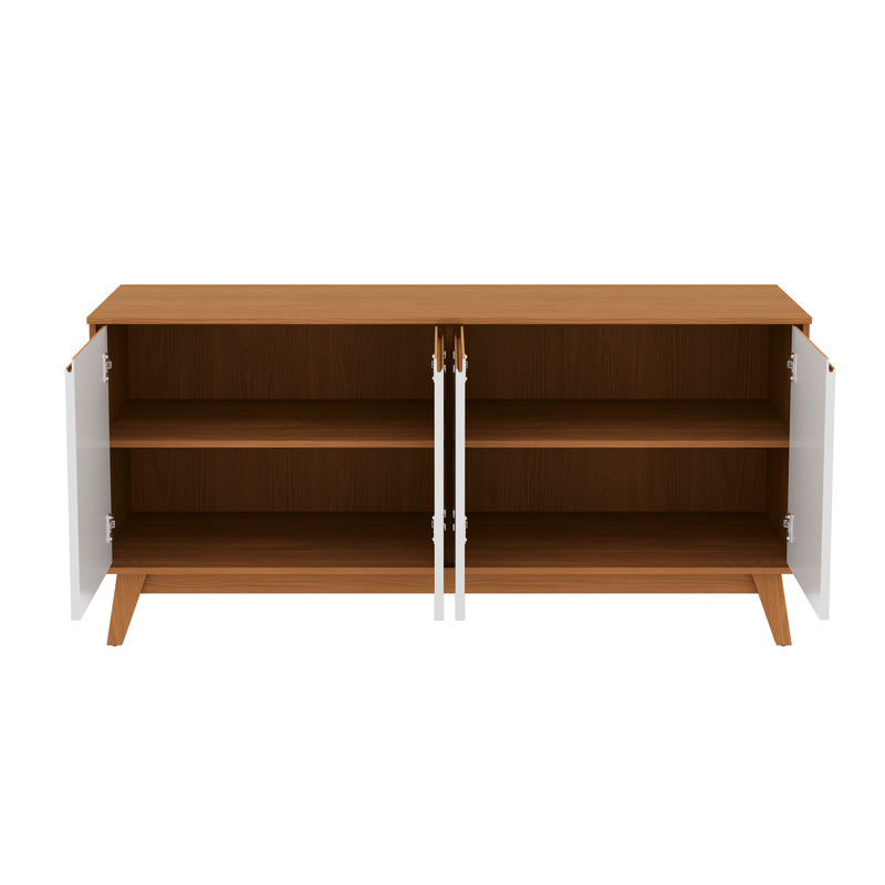 Aparador Bufetero Kappesberg 156cm 4 Puertas Canela/Blanco