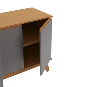 Aparador Bufetero Kappesberg 156cm 4 Puertas Canela/Gris