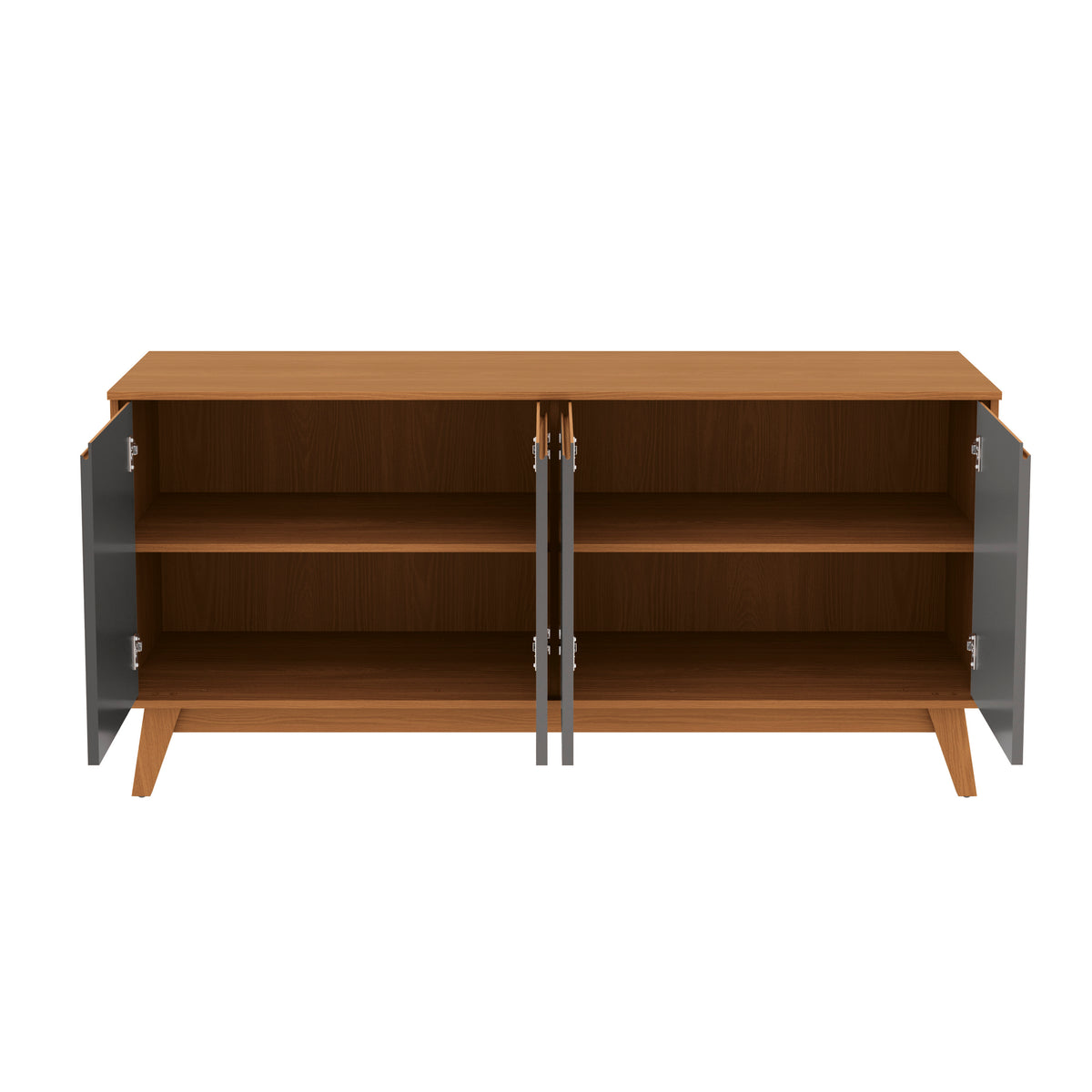 Aparador Bufetero Kappesberg 156cm 4 Puertas Canela/Gris