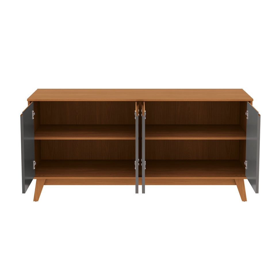 Bufetero Kappesberg Canela/Gris 156 cm con 4 Puertas