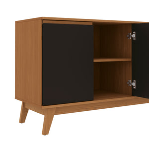 Aparador Vajillero Kappesberg 156cm 4 Puertas Canela/Negro
