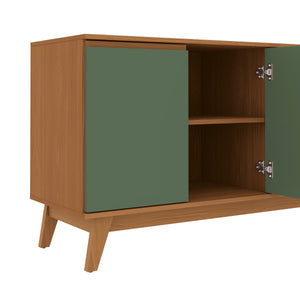 Aparador Bufetero Canela/Verde 4 Puertas 156 cm Kappesberg