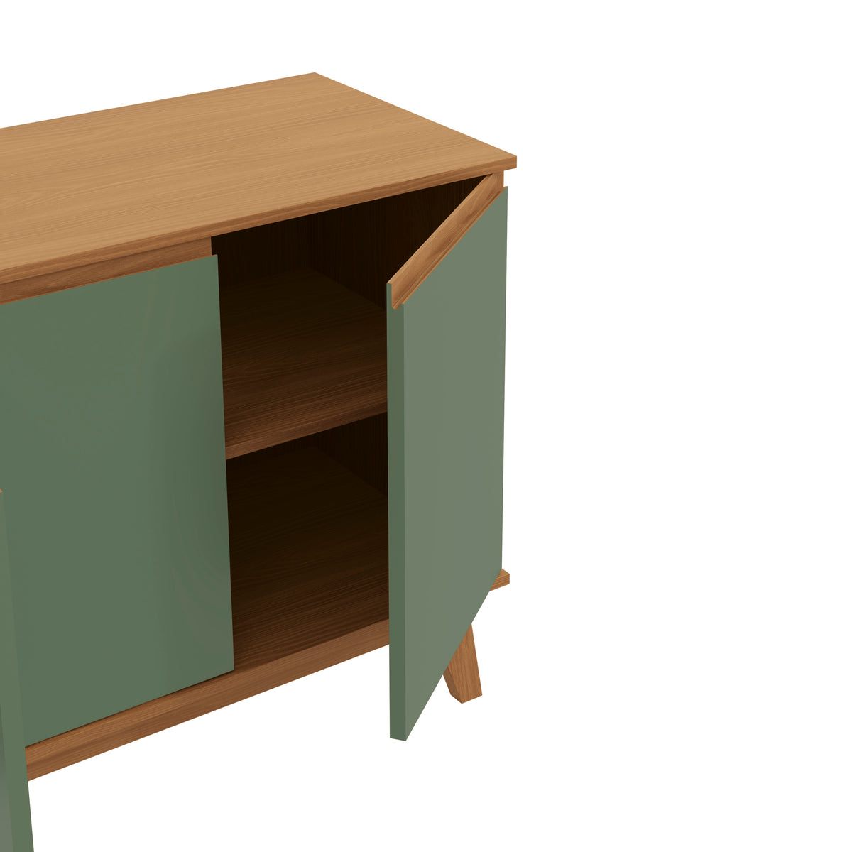 Aparador Bufetero Kappesberg 156cm 4 Puertas Canela/Verde